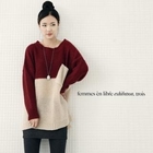 lovemark - Color-Block Wool Blend Knit Top