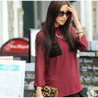 SOHO Central - Lace-Pocket Chiffon Shirt
