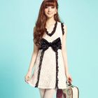 Angel Love - Sleeveless Bow-Accent Lace Dress