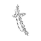 MaBelle - 18K White Gold Diamond Single Earring