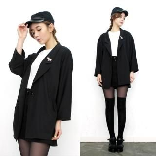 Single-Button Boyfriend Jacket