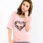 prischu essentials - Heart Print Top