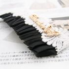 Fit-to-Kill - Chiffon And Lace With A Little Butterfly Hairpin - Black