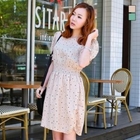 J-ANN - Puff Sleeve Smocked Waist Dress