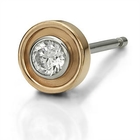 Kenny & co. - White Crystal Earring in Rose Gold (single)