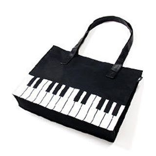 Keybord Print Canvas Bag