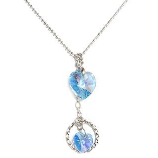 'Love Pendulum' March Birthstone Necklace - Aquamarine