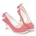 Smoothie - Bow-Accent Gingham Pumps