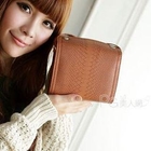 PG Beauty - Croc-Grain Snap-Button Cross Bag