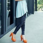 CatWorld - Acid-Washed Distressed Skinny Jeans