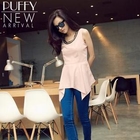PUFFY - Asymmetric-Hem Chain-Neckline Mini Dress