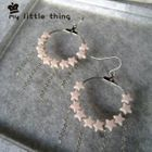 MyLittleThing - Cute Stars Circle Earrings (Pink)