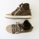 HAPPY CAT - Faux-Suede High-Top Sneakers