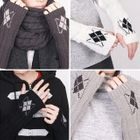 Peeps - Argyle Fingerless Gloves 