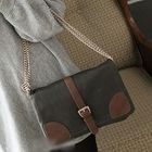 PG Beauty - Contrast-Trim Belted Cross Bag