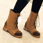 59 Seconds - Faux-Leather Lace-Up Boots