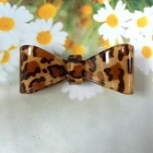 Angelove - Leopard-Print Bow Hair Pin