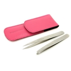 Tweezerman - Petite Tweeze Set: Slant Tweezer + Point Tweezer - (With Pink Case) Tweezerman - Petite Tweeze Set: Slant Tweezer + Point Tweezer - (With Pink Case)