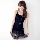 OrangeBear - Ruffle-Hem Slipdress