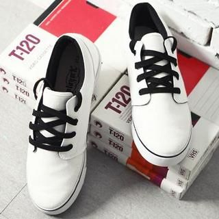Two Tone Canvas Sneakers