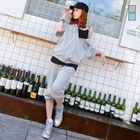 J-ANN - Set: Short-Sleeve Hoodie + Cropped Sweatpants