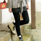 CatWorld - Leopard-Print-Trim Skinny Jeans