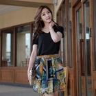 CLICK - Cutaway Neckline T-Shirt
