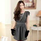 Tokyo Fashion - Puff-Sleeve Houndstooth Dress