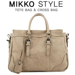 Faux-Leather Satchel