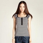 O.SA - Frilled Striped Top