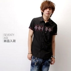 SeventyAge - Argyle-Print Short-Sleeve Shirt