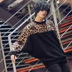 HOTBOOM - Leopard Print Dolman Sleeve Pullover