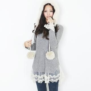 Lace-Trim Knit Top Lace-Trim Knit Top