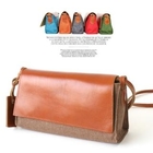HAPPY CAT - Two-Tone Flap Crossbody Bag