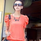 SOHO Central - Chiffon Shoulder Pad Top