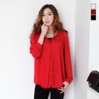 J-ANN - Chiffon Overlaid Blouse
