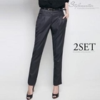 Stylementor - Set: Dress Pants + Slim Belt