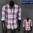 CUBICO - Button-Down 3/4-Sleeve Plaid Shirt