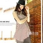 Ando Store - Zip-Back Striped Tank Top