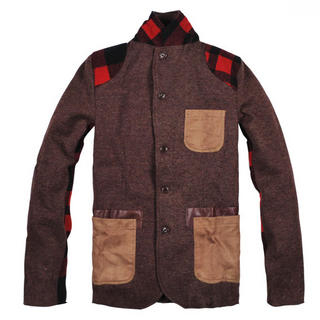 Contrast-Pocket Cardigan