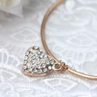 Fit-to-Kill - Diamond on Heart Adjustable Bracelet -gold