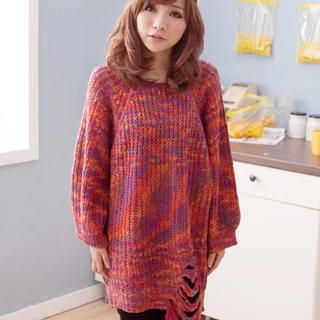 Patterned Oversized Sweater