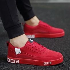 Chariot - Smile Face Lace-Up Sneakers Chariot - Smile Face Lace-Up Sneakers