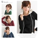Maymaylu Dreams - Pompom-Accent Fleece-Hooded Long Sleeve Pullover