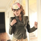 JK2 - Studded Faux-Leather Zip Jacket