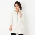ageha@shibuya - Dual-Pocket Fleece Zip Jacket