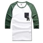 MR.PARK - 3/4-Sleeve Printed Raglan T-Shirt
