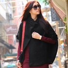 SOHO Central - Ruffled Wool Blend Cape