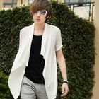 MR.ZERO - Inset T-Shirt Short-Sleeve Cardigan