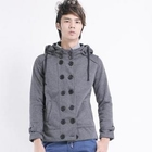 INTHING - Double-Breasted Turtleneck Hooded Jacket